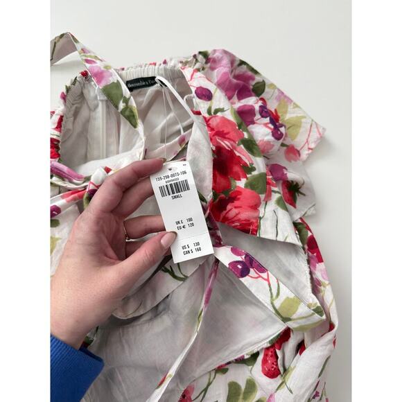 Abercrombie and fitch floral berry tiered maxi dress - size small - Picture 5 of 7
